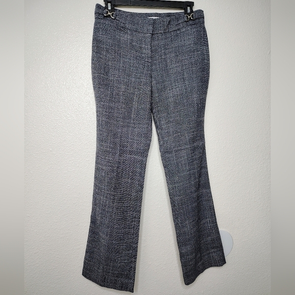 New York & Company Pants - New York & Company Gray and White Stretch Trousers Pants Sz 6P